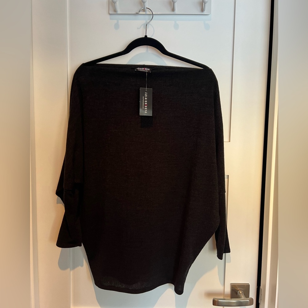 Off shoulder sweater dress